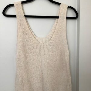 Madewell woven cream sweater tank